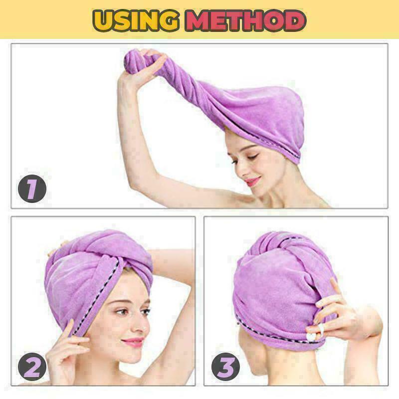 Serviette turban en microfibre