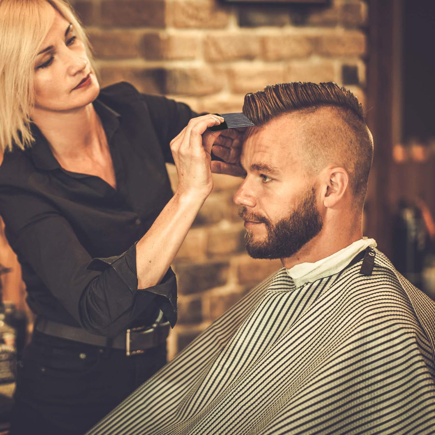 Lot de 3 peignes à dents large en acier