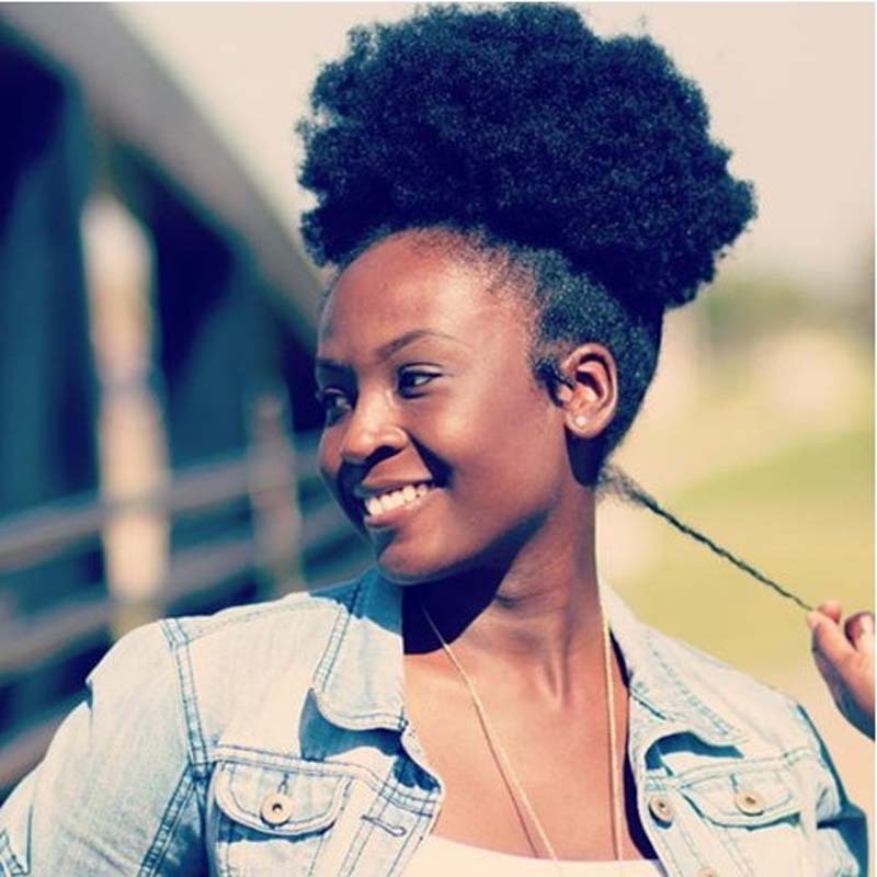 Postiche cheveux crépus semi synthétique