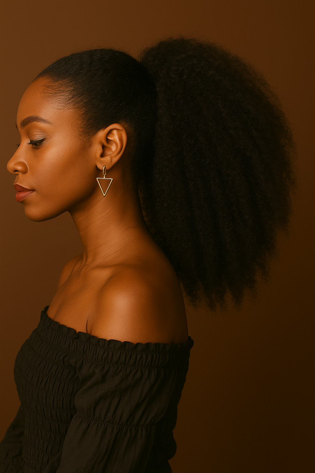 Ponytail kinky curly afro