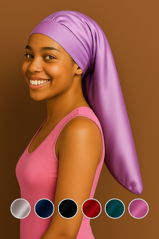 Bonnet en satin Anti frisottis - Cheveux long - Spécial cheveux curly & 4C